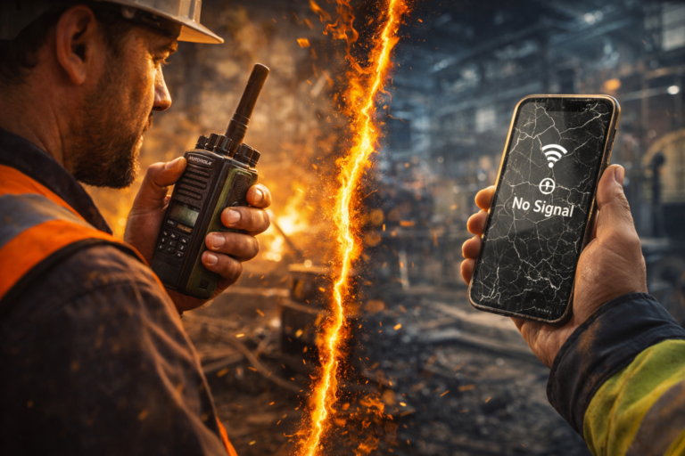 Celular vs. Rádio Corporativo: Por que aplicativos de mensagem falham em operações críticas?